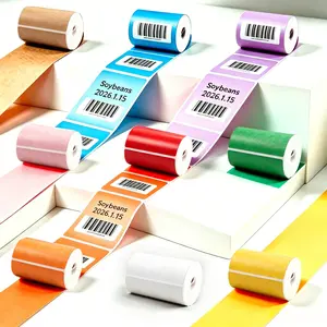 9 Rolls of Colorful Label Stickers, 50x30mm, 300 Sheets Per Roll, Compatible with M110s/m200 Printers, Durable Adhesive, Multi-Use Labels
