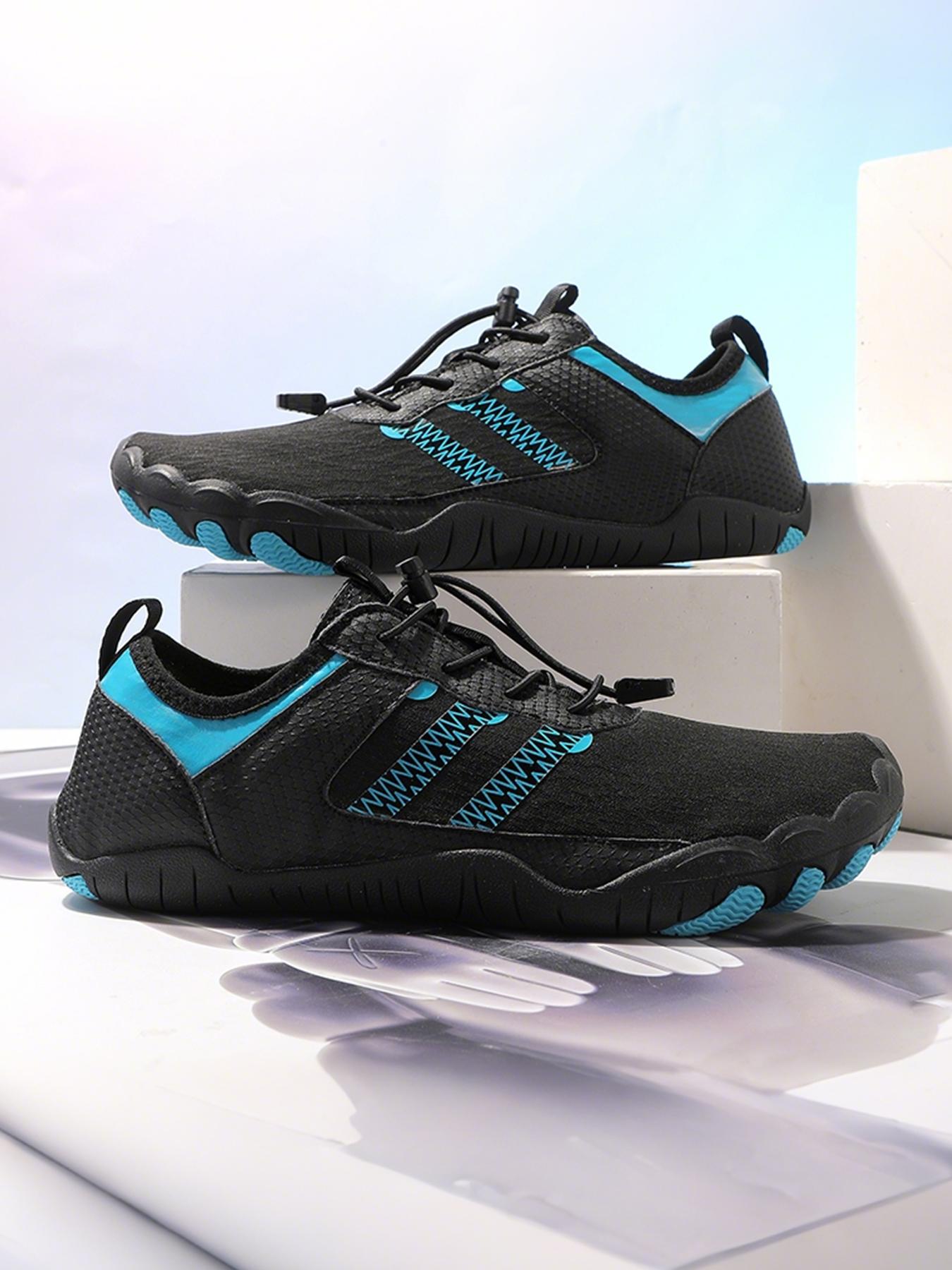 Unisex Lightweight Anti-Slip Hiking Shoes, Comfortable Casual Water Shoes for Summer River Exploration, Sporty PU Leather Print Sneakers