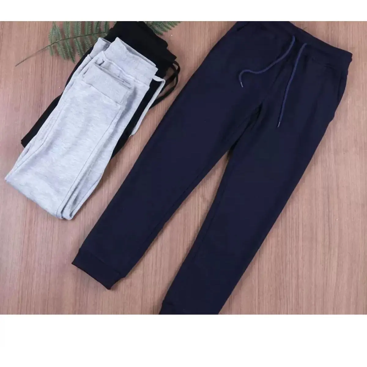 Kids' Cuffed Soft Polyester Sweatpants - Elastic Waist Casual Jogger Trousers with Side Pockets, Breathable Children's Bottoms for Boys & Girls Daily Wear, School Outfits, Full Length