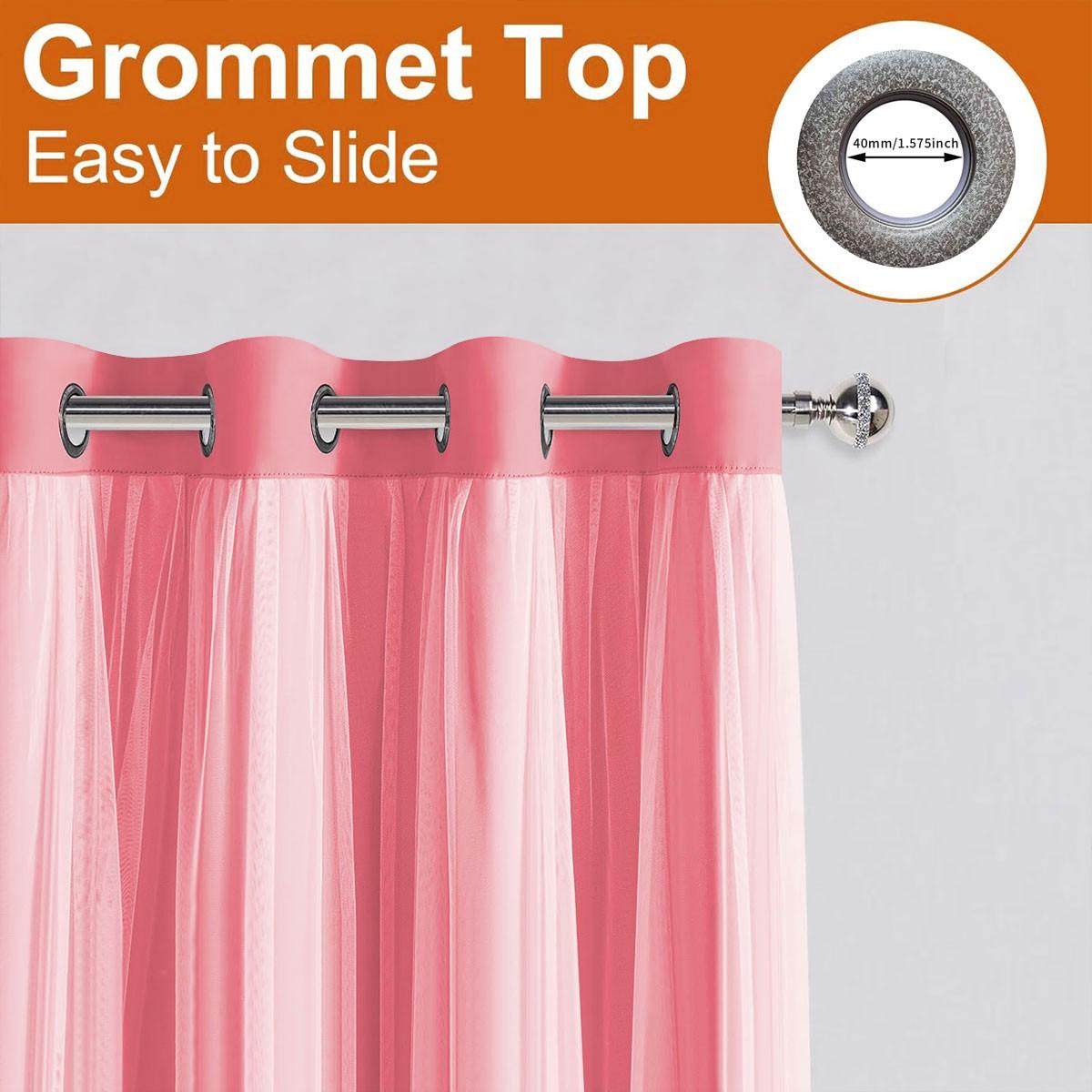 Elegant Two-Layer Door Curtain, Bedroom Living Room Light Blocking Partition, French Luxury Atmosphere Air Conditioning Wind Shield, Multiple Colors Available