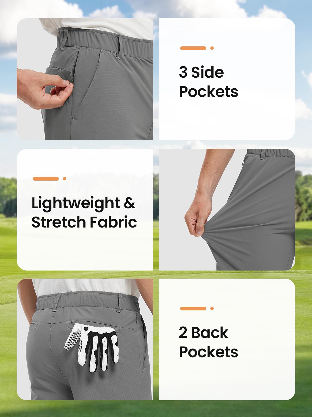 GOPUNE Men's Shorts 4-Way Stretch Quick-Dry 9" Work Casual Golf Shorts with 5 Pockets Golf  Lightweight  Pants #US OPEN TENNIS #dealsforyoudays #NovaTopFinds