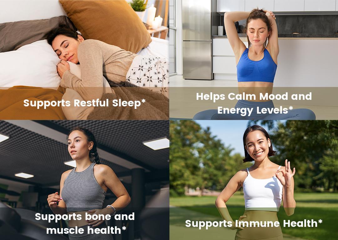 VEV 15 in 1 Magnesium Citrate & Glycinate Complex Capsules, Cortisol Support with Ashwagandha & L-Theanine, Edible Minerals Natural Dietary, 120 Vegan Capsules