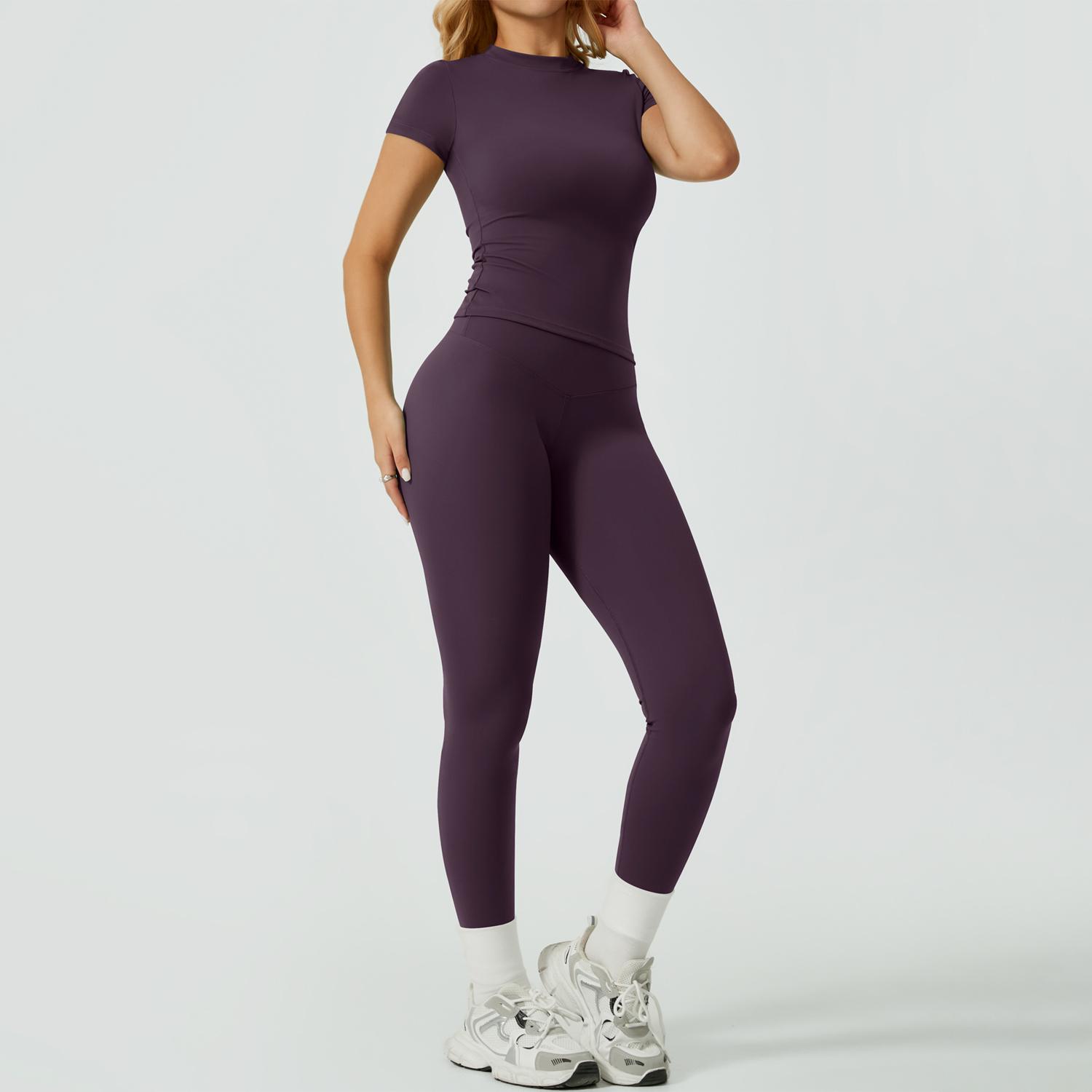 NcmRyu Women's Tummy-Control Bodycon Workout Set - Buttery-Soft Moisture-Wicking Sculpting Yoga Gym Activewear women