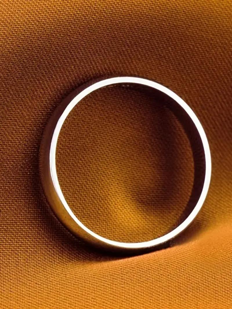 925 Sterling Silver Simple Plain Silver Ring, Elegant Fashion Rings, Fashion Jewelry Accessories for Men & Women, Elegant All-match Fashion Accessories