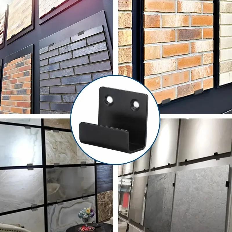 Wall Mounted Hook Mounting Bracket, Durable Material, Sturdy Stand, Practical Tile Display Rack, Wall Hooks for Home Office Showcase