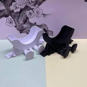 Cute Fun Drainage Smiley Sponge Holder with Drain Holes Legs, 2026 New Creative 3D Printed Dish Sponge Storage Rack, Kitchen Sink Counter Organizer