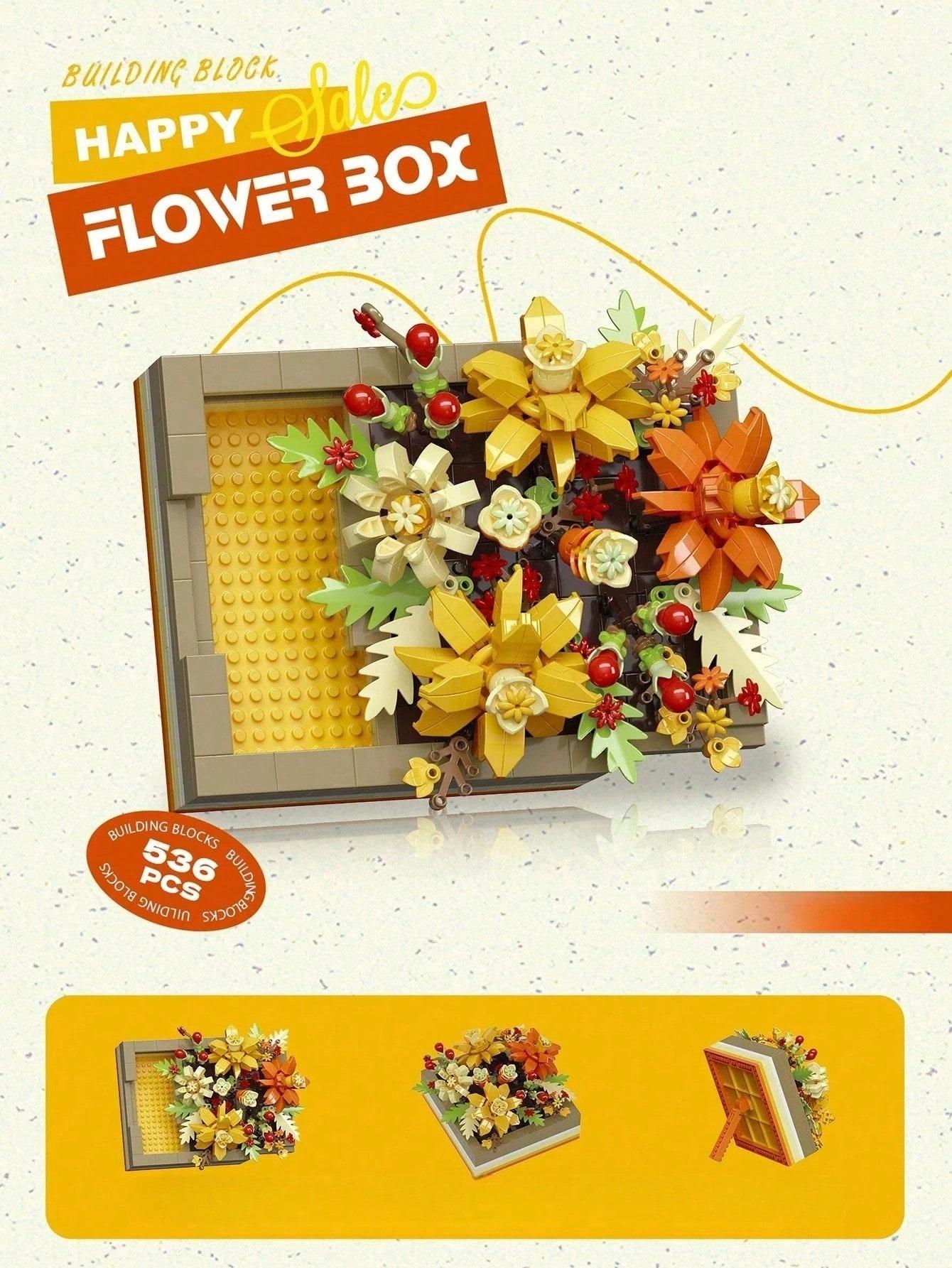 687 Piece Bouquet Building Block Set with Stand and Surprise Gift Box, Perfect for Home Decor, Valentine's Day, Birthday Gifts