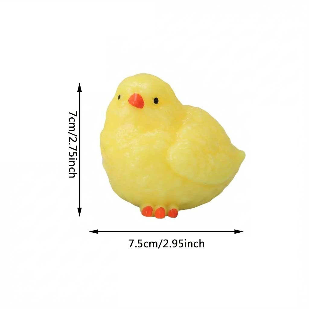 Handmade Ultra Soft Chick Squishy Fidget Toy, 2 Counts Taba Squishy Hairless Chicken Design, Ideal for Stress Relief & Fun