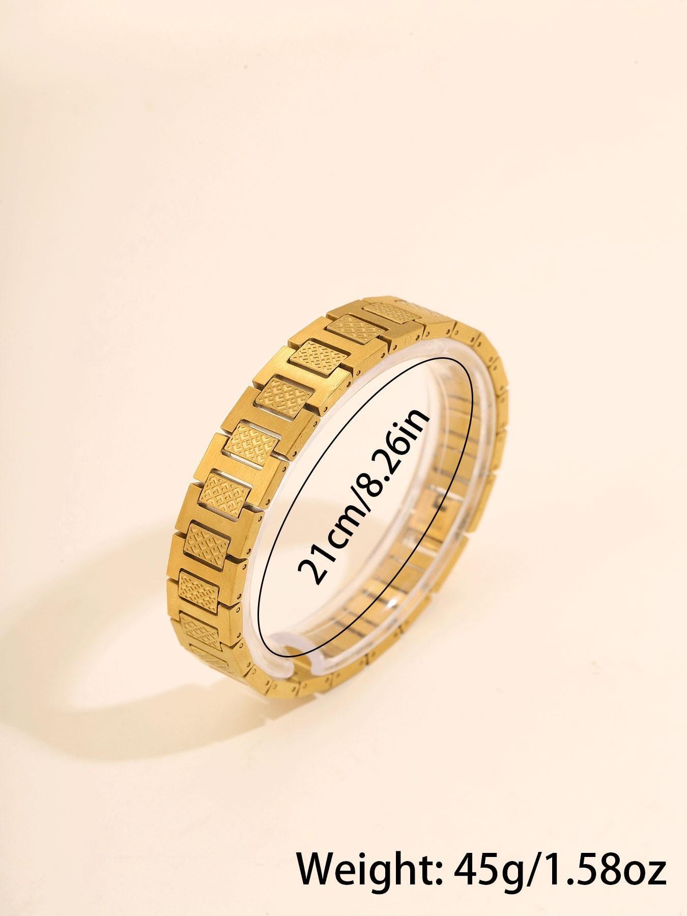 Fashion Retro Stainless Steel Crocodile & Fish Band Bracelet, Ideal for Men, Daily Wear, Parties, Gifts for Boyfriend, Friend, Father