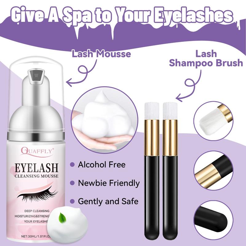 Eyelash Extension Kit, 870 Cluster 10-100D D Curl 10-18mm DIY Eyelash Extension Kit with 3 Trays Of Lashes, Lash Bond & Seal, Lash Remover, Cleansing Mousse, 2 Cleansing Brushes, Lash Tweezer, Cosmetic