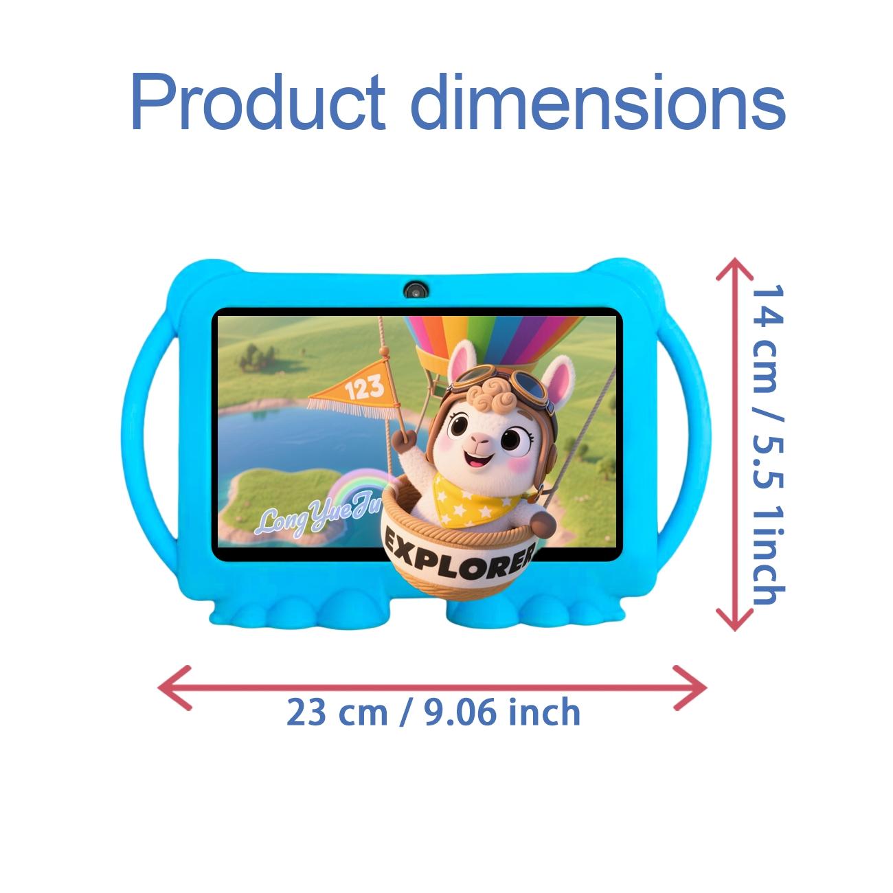 Surprise holiday gifts! 7-inch Android tablet intelligent learning machine, movie, reading, internet, wireless connection, etc., installed iWAWA educational software, parental control, no adapter, blue/pink, Halloween and Christmas gift options