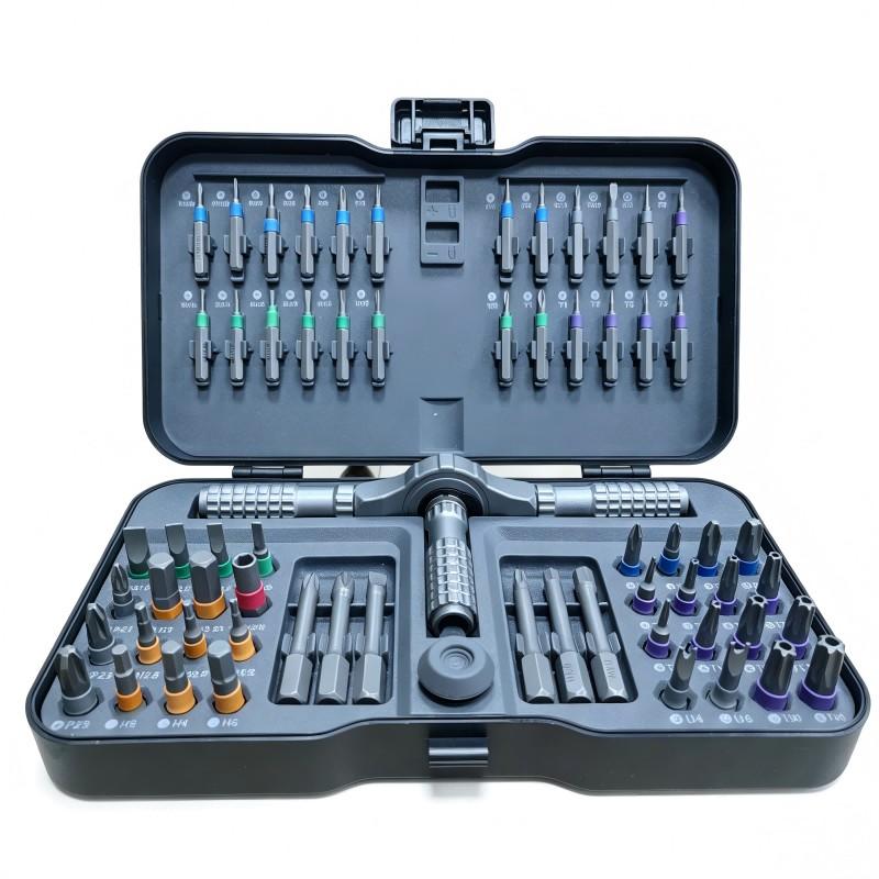 66-In-1 Ratchet Screwdriver, S2 Steel Tip, Magnetic Design, Multi-Functional Tool for Electrical Repair, Home Improvement, Bicycles, Hardware Tools