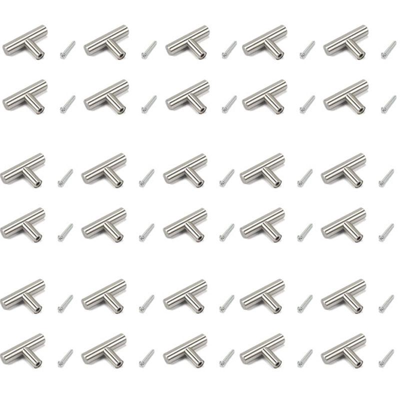 Modern Rectangular Cabinet Knobs and Pulls, Door Hardware, 50mm Long Single Hole Door Handles with Screws, Easy Installation, Simple Design