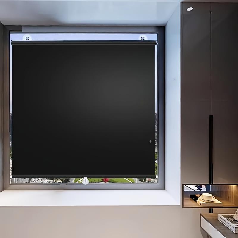 1 roll easy to install sunshade roller shutter - thermal insulation, used for kitchen, bathroom, bedroom windows with sunshade, Blackout blinds, no need for drilling suction installation, firm and not falling off