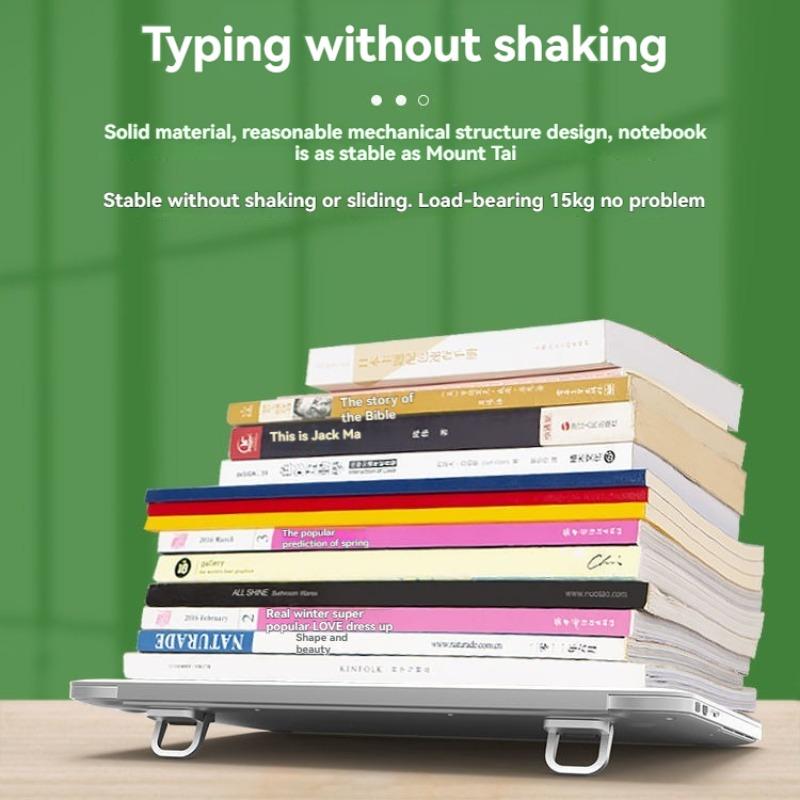 2-Pack Laptop Stand, Invisible Portable 3D Design, Air-Cushioned Base, Foldable Keyboard Support, Cooling Ventilated Rack