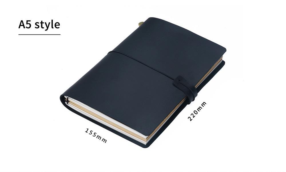 100% Genuine Leather Journal Refillable Travel Notebook Retro DIY Handmade Diary Sketchbook School Office Gift Customized