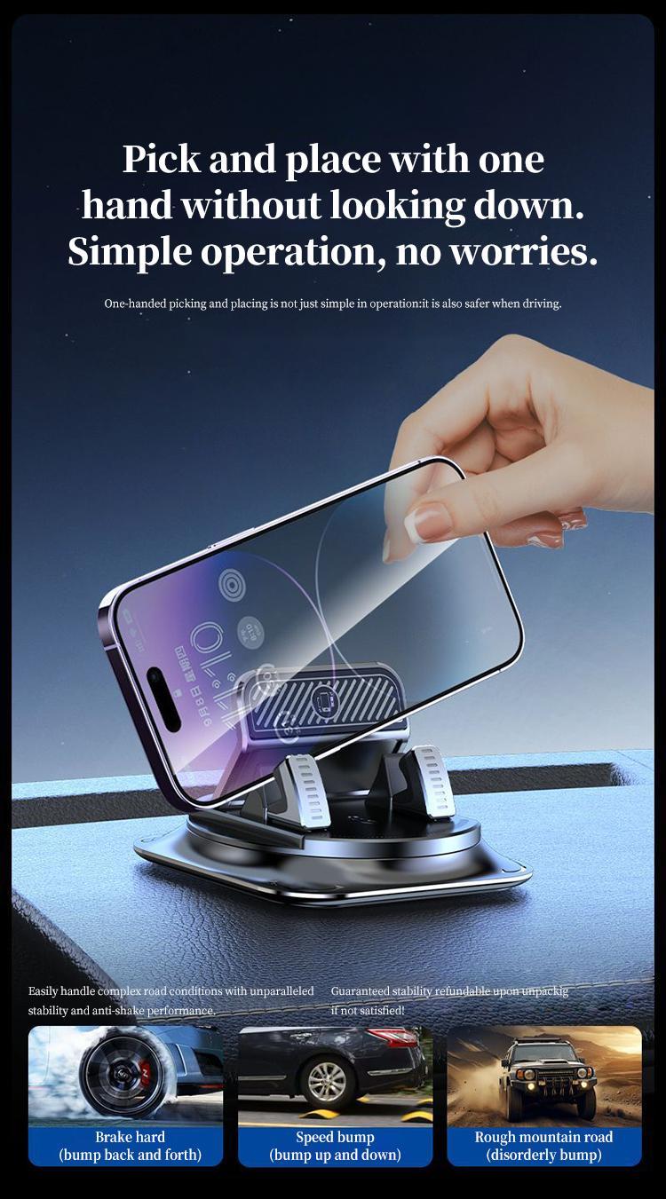 Hinged Phone Holder for Car Dashboard Mount, Cell Phone Holder for Car with 360° Rotation, Adjustable Angle, Non-Slip Plastic Suction Cup Base, Horizontal/Vertical Viewing, Navigation Bracket, Simple Install Plastic Component Hinged Phone Holder for Car Dashboard Mount, Cell Phone Holder for Car with 360° Rotation, Adjustable Angle, Non-Slip Plastic Suction Cup Base, Horizontal/Vertical Viewing, Navigation Bracket, Simple Install Plastic Component