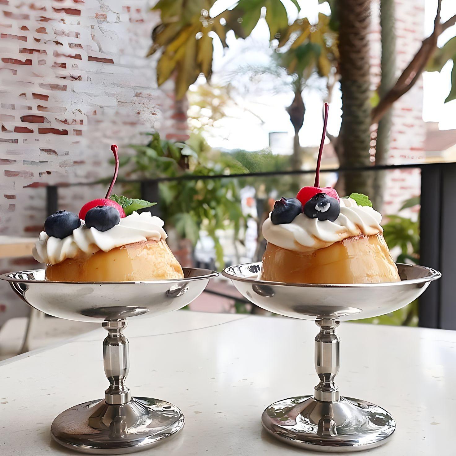 Stainless Steel Tall Dessert Cup, Pudding Cup, Ice Cream Cup, Home & Commercial Fruit Cup, Party Snack Cup, Durable and Stylish Design