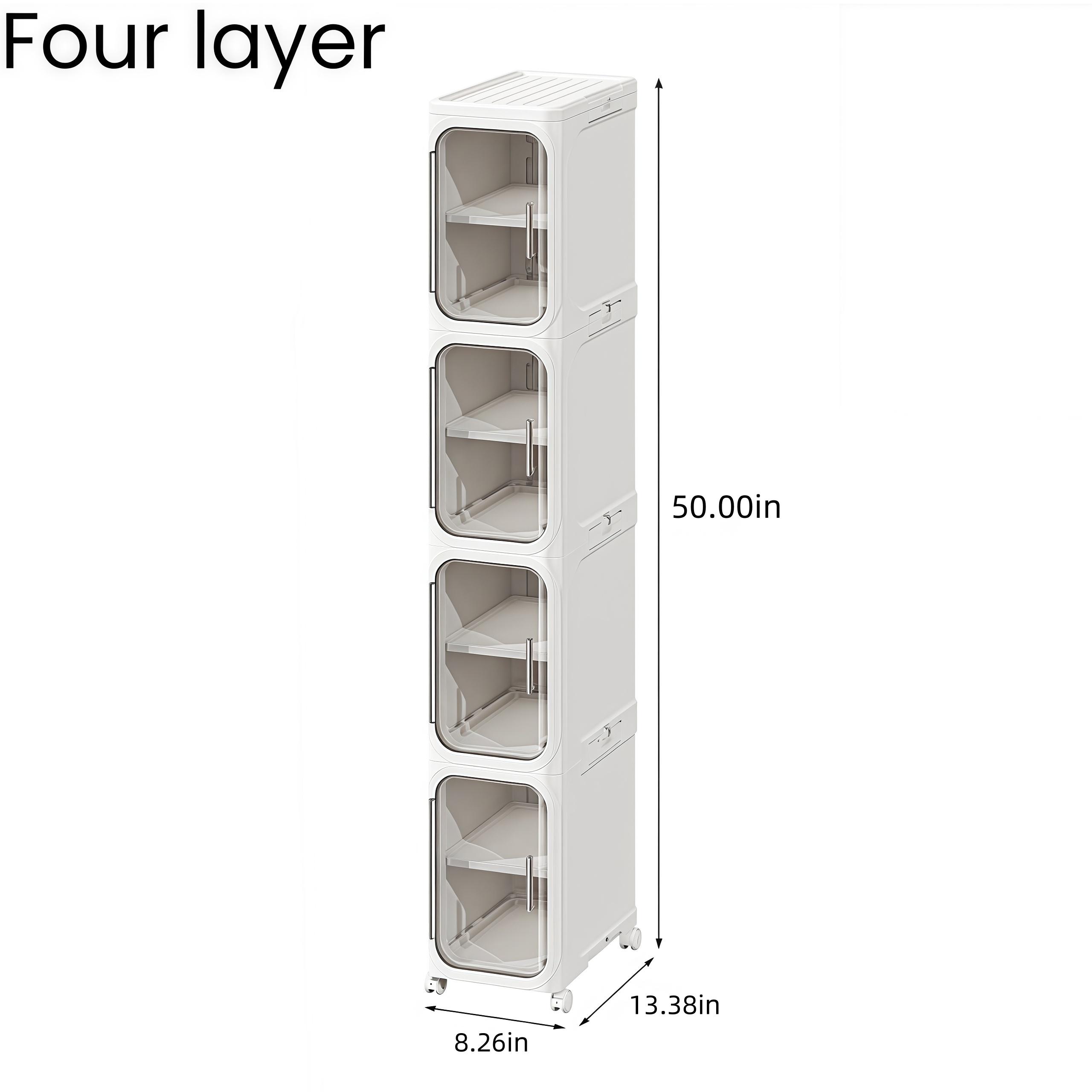 UFORU Narrow Storage Cabinet with Doors Space-Saving Magic! Storage Kitchen Cabinet with Adjustable Shelf Cabinet