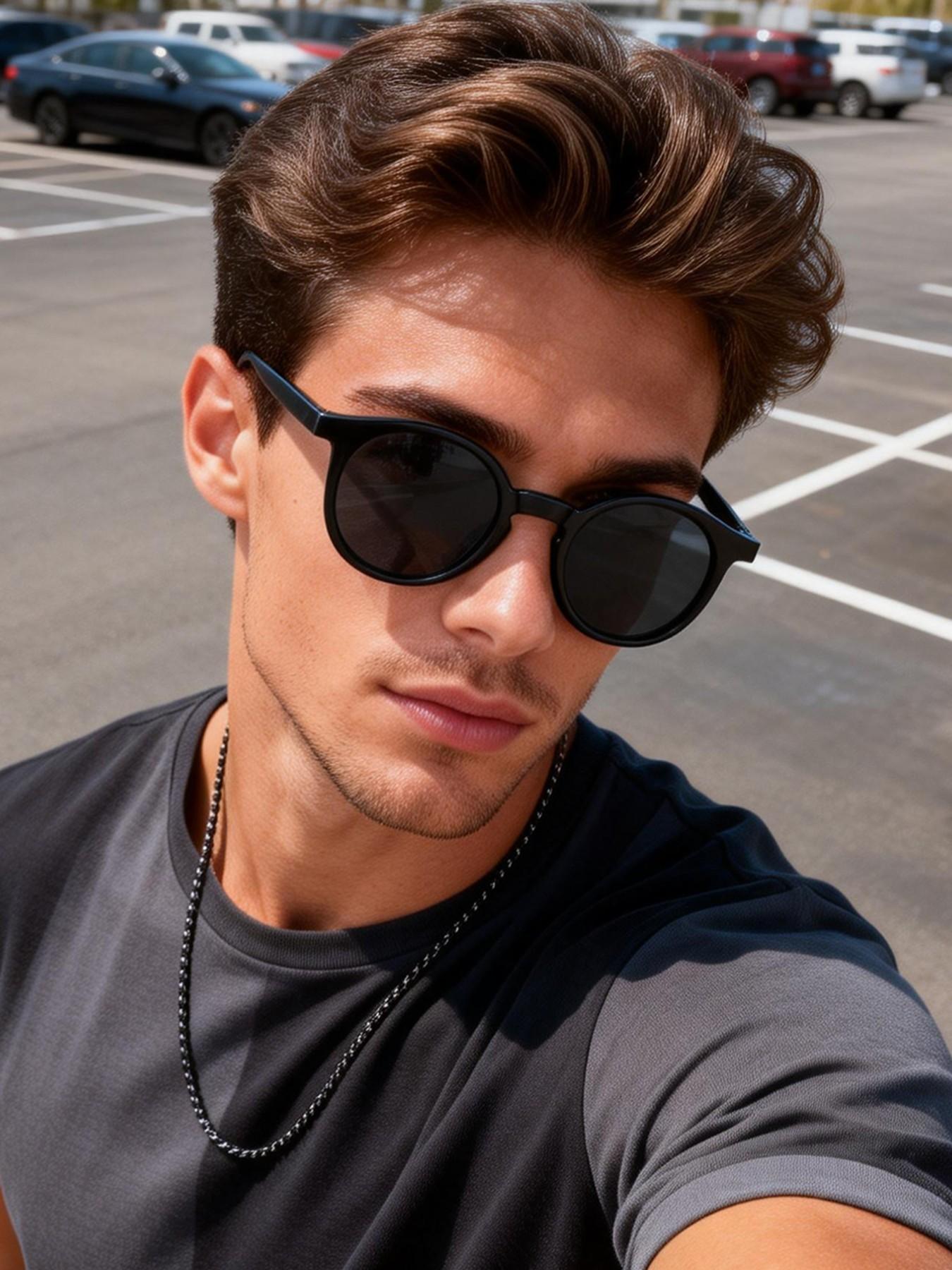 3 Pairs of Simple Modern Round Frame Men's Trendy Styling Sunglasses, Perfect for Business Attire, Ideal for Outdoor Leisure Activities