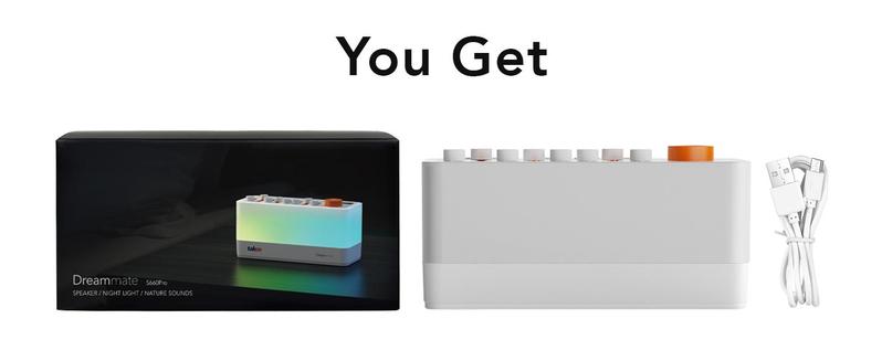 TAKOO 3-in-1 Sound Machine/Bluetooth Speaker/Night Light, DIY Mixable 8 Nature Sounds & White Noise, Green Noise, Brown Noise, Pink Noise, 11 Ambient Lights, 180-min Timer for Sleep Aid, Relaxing, Kids, Smartphone, Audio