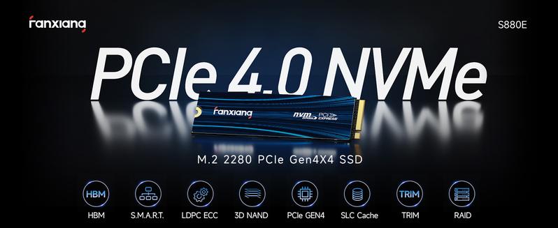 FANXIANG S880E/S880ER 4TB SSD M.2 NVMe PCIe Gen4 Gaming SSD M.2 2280, Up to 7100MB/s Compatible with PS5, Internal Solid State Drive for Gamers, Professionals, Creators