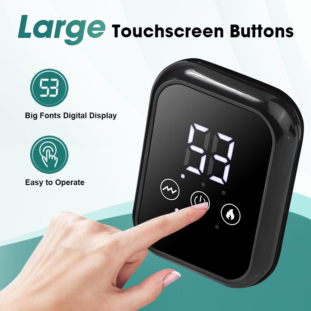 3 Vibration Modes Heating Shoulder Support, Adjustable Shoulder Brace, 2500mah Rechargeable, Extended Strap, Touch Screen Timer, Left Right Universal, Christmas Gift