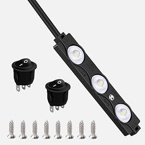 Nilight - TR-08 8PCS 24LED Rock Light for Cargo Truck Pickup Bed Off Road Under Car Side Marker LED Rock Lighting Kit w/Switch White rock lights interior lighting car in rock light lighting for