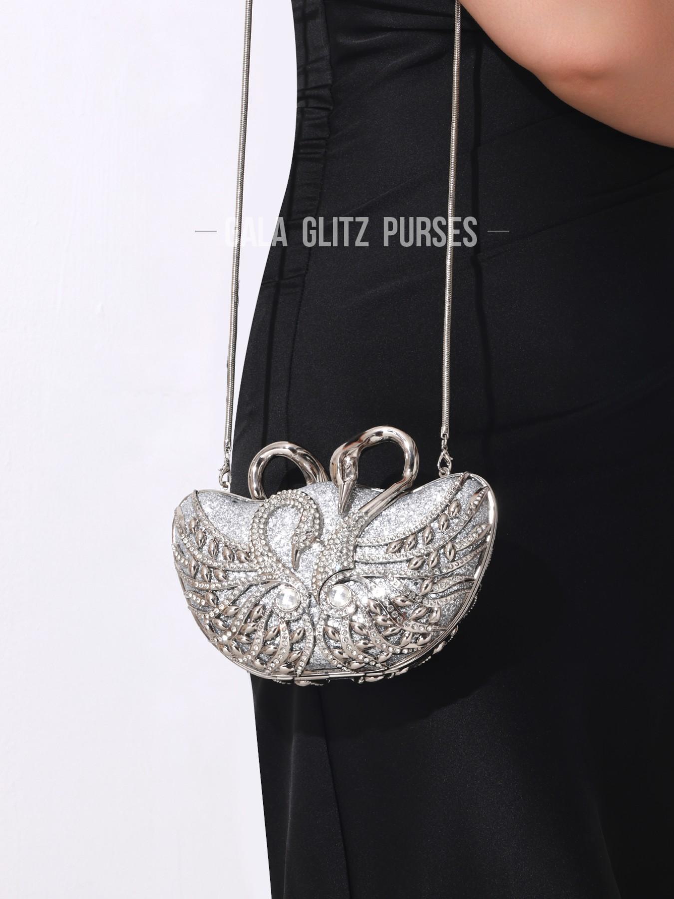 Elegant Crystal Diamond Evening Bag, Handmade Metal Rhinestone Clutch, Perfect for Weddings, Parties, Banquets, No Phone Slot