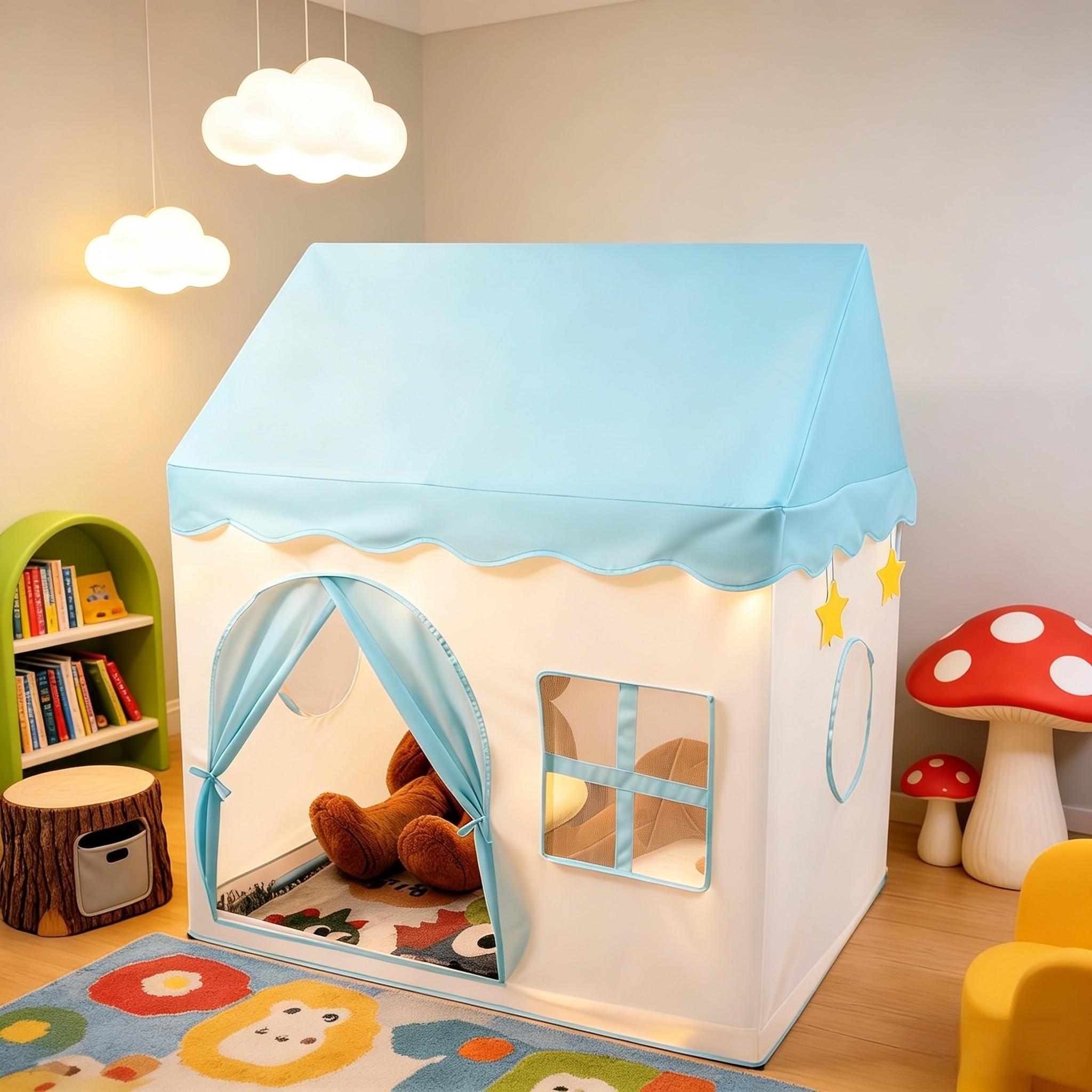 Kids' Toy Castle | Floral Play Tent | Secret Base & Sleep Tent | Outdoor Beach Toy | Unisex Holiday & Xmas/Halloween Gift | No Accessories