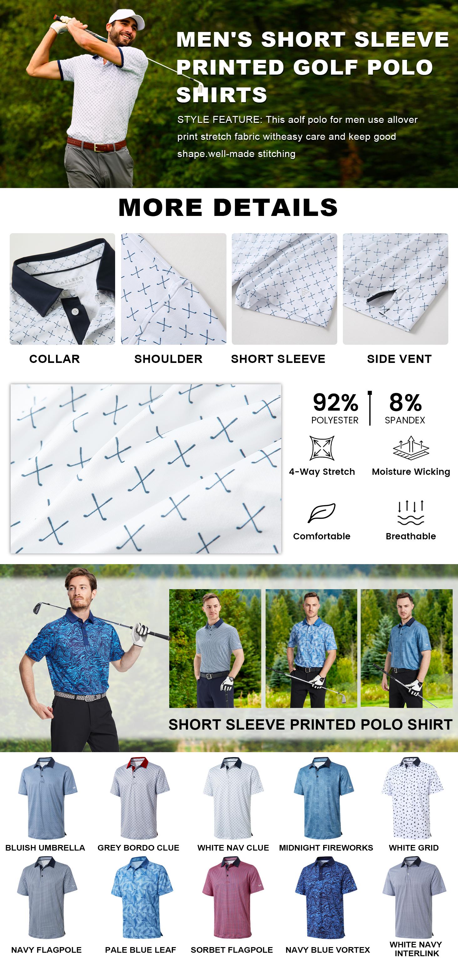 MAELREG Men's golf polo shirt, contrast lapel casual shirt, Printed short sleeves polo collar T-shirt, men's outdoor Athletic Top, Menswear SpringStatements MAELREG Men's golf polo shirt, contrast lapel casual shirt, Printed short sleeves polo collar T-shirt, men's outdoor Athletic Top, Menswear SpringStatements