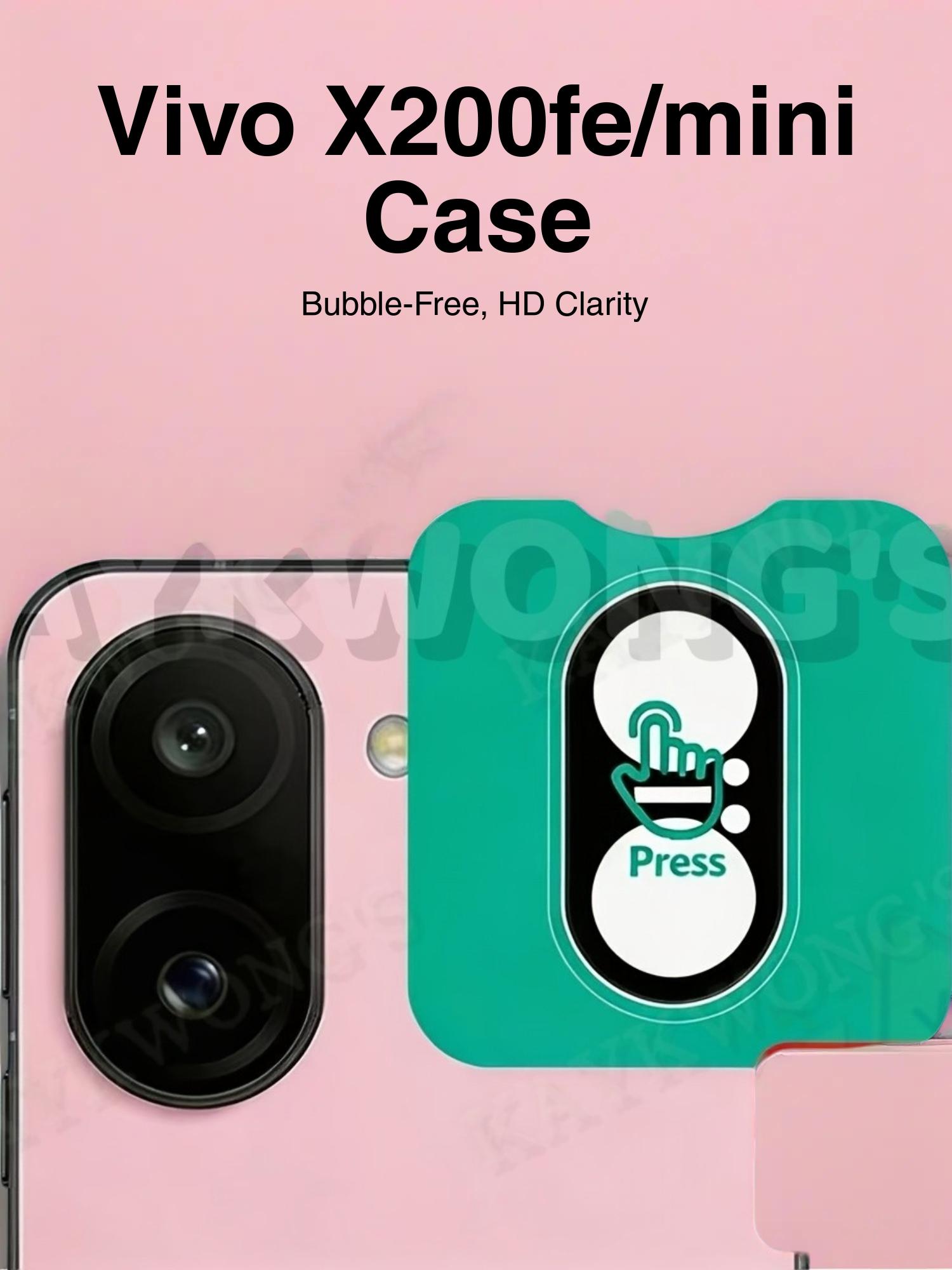 KAYKWONG'S 3-Piece Tempered Glass Screen Protector Set with Auto-Align Kit For Vivo X200fe/x200promini , Bubble-Free Installation, 9h Tempered Glass, HD Transparent, Touch-Sensitive, Lens Protection