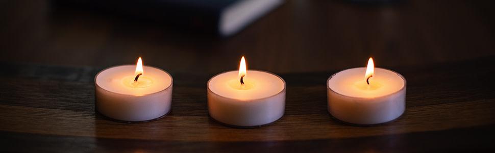 50 Count Unscented White Tealight Candles, 6‑7 Hour Long Lasting Smokeless Tea Lights for Weddings, Parties & Home Decor 50 Count Unscented White Tealight Candles, 6‑7 Hour Long Lasting Smokeless Tea Lights for Weddings, Parties & Home Decor