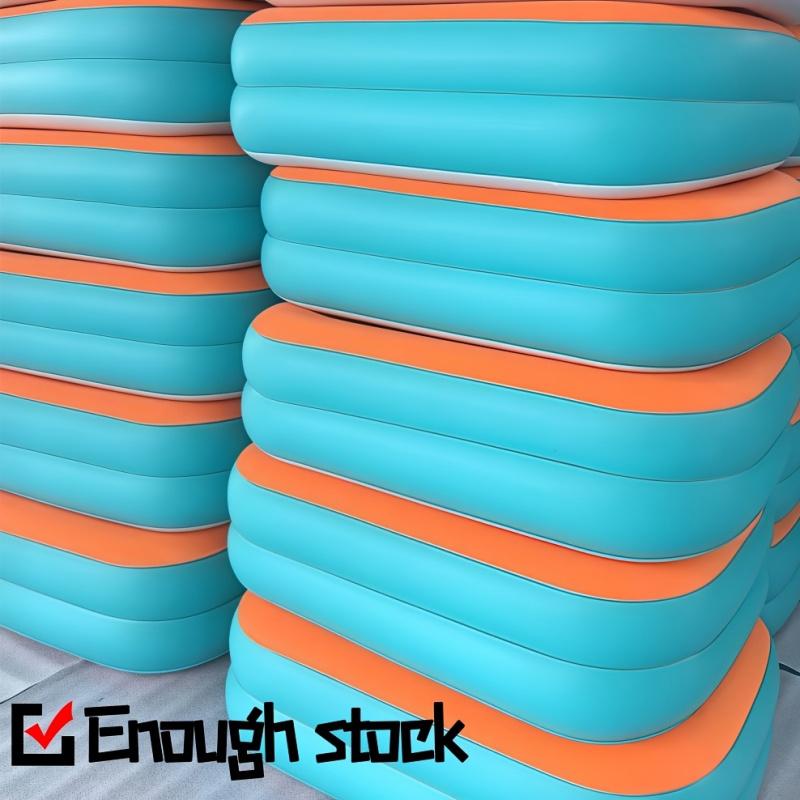 Portable Inflatable Pool for 1-3 People No Electricity Needed Double Layer Durable Fast Inflation Foldable Space Saving Easy Assembly Colorful Navy Blue Green Orange Perfect for Festivals Parties Indo