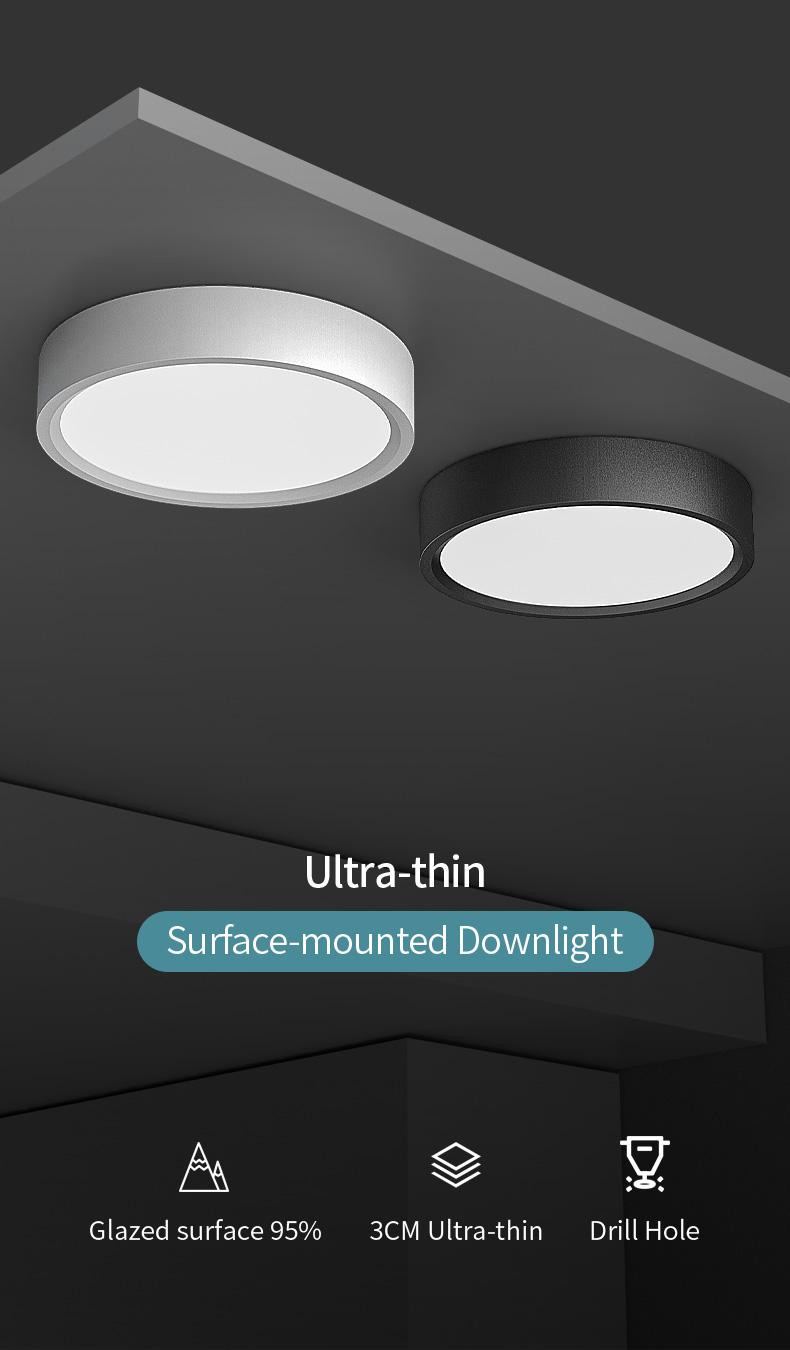 LED Small Ceiling Light, Ultra-Thin Surface Mount Cylinder Lamp, Round Pendant Light, Hallway Light, Entryway Corridor Ceiling Spotlight