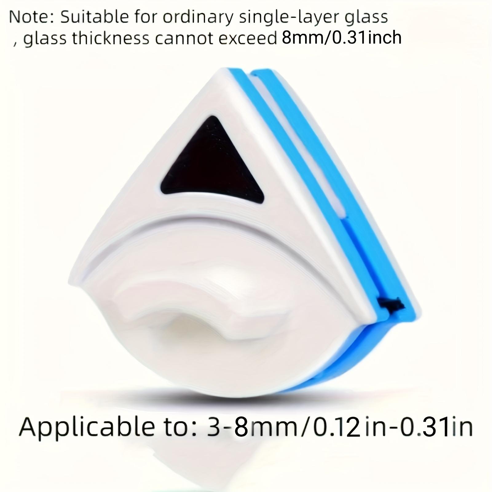 Double-Sided Magnetic Window Squeegee Home Cleaning Tool, Scratch-Free Glass Cleaner, Ring Handle, Suitable for 3-8mm Glass, Durable Plastic Design