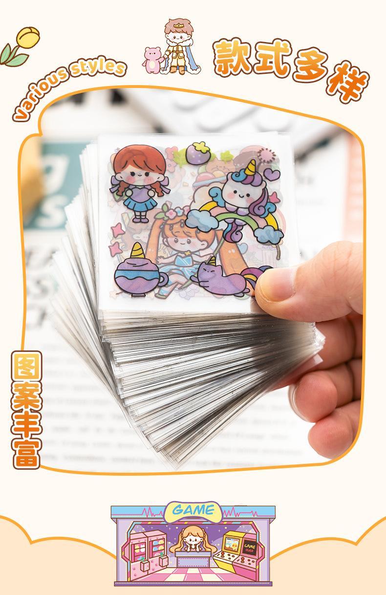 50Pcs Cute Cartoon Stickers Kawaii Decoration Stickers Kids Gift Waterproof Stickers Stationery Supplies Scrapbooking Stickers