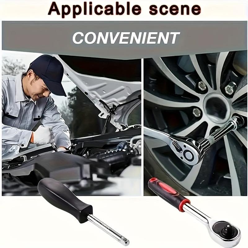 46pcs Tools Set, Car Repair Machinery Tools, Automotive Repair Tool Kit With Multifunctional Socket Wrench for Car, 1/2 * 1/4 * 3/8" Drive Depth And Standard Socket, Ratchet Torque Wrench Screwdriver Socket Combination Tool, Easter Gifts for Husband