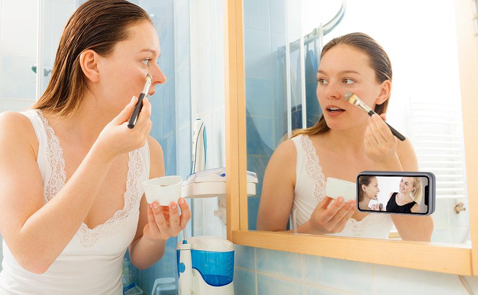 2PCS Silicone Suction Phone Case Mount,Non Slip Suction Cup Phone Mount,Suction Phone Case Mount, Silicone Hands Free Phone Accessory Holder, Mirror Shower Phone Holder, for Videos and Selfies