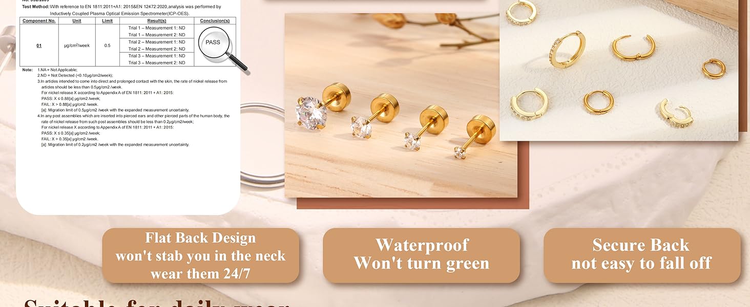 YADOCA 8 Pairs Gold Earrings for Women Men 316L Surgical Steel Hypoallergenic Stud Hoop Earrings for Women Sleeper Flat Back Earring Small Huggie Hoop Cartilage Earring Set YADOCA 8 Pairs Gold Earrings for Women Men 316L Surgical Steel Hypoallergenic Stud Hoop Earrings for Women Sleeper Flat Back Earring Small Huggie Hoop Cartilage Earring Set