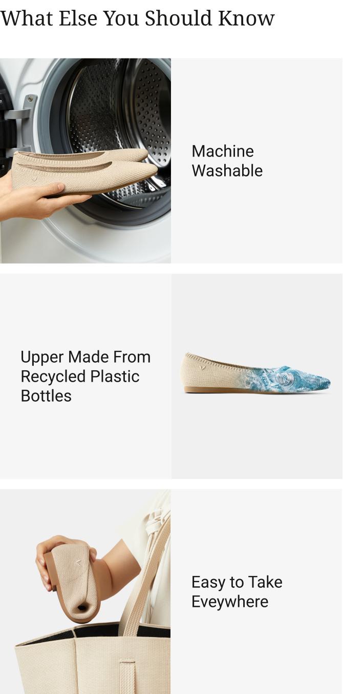 VIVAIA Women's Pointed-Toe Knit Ballet Flats ,Wide Feet Friendly With Herbal Arch Support Water-Repellent,Machine Washable, Zero Break-in Elegant Work / Daily Commute / Travel (Aria 5°)  Free Shoe Charm Designated Color Until Sold Out Randomly SpringState