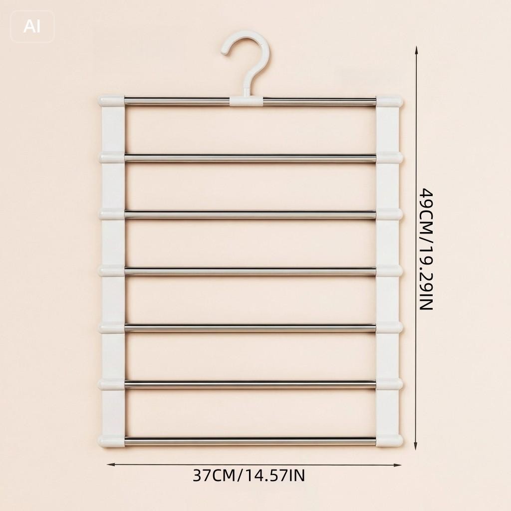 Multi-Layer Foldable Pants Rack, Home Closet Organizer, No Trace Laundry Drying Rack, Versatile Storage Solution for Dorms