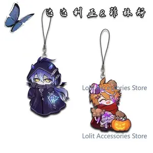 Anime Genshin Impact Kyryll Chudomirovich Flins Ajax Tartaglia Acrylic Phone Strap Phone Chain Pencil Case Pendant Keychain Gift