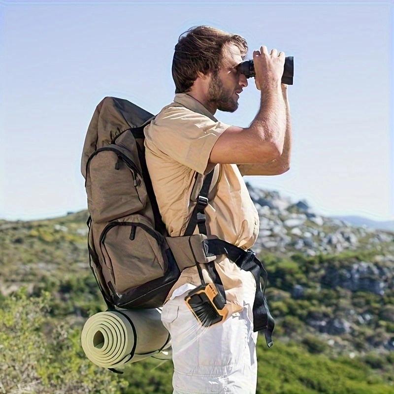 [Valentine's Day] Nerunsa 2026 New Personal Waist Portable Fan USB Rechargeable with Clip & Power Bank 3 Speeds Airflow LED Light Wearable Belt Fan for Outdoor Jobsite Farms Traveling Fishing