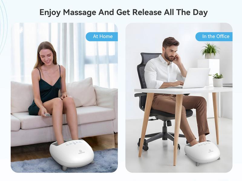 COMFIER Shiatsu Foot Massager with Heat, Kneading and Vibration Massage Electric Heated Foot Massager, Feet Massager for Mom Dad Elder-Home Office Use Gift Adjustable White COMFIER Shiatsu Foot Massager with Heat, Kneading and Vibration Massage Electric Heated Foot Massager, Feet Massager for Mom Dad Elder-Home Office Use Gift Adjustable White