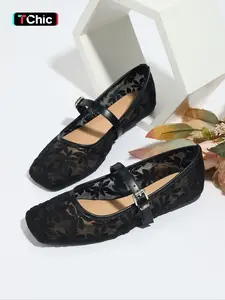 Women's Elegant Lace Pattern Ballet Flats, Chic Ballet Flats, Ballerina Flats, Fashionable Pointed Toe Casual Trendy Flat Shoes for Summer, Lightweight Breathable Comfortable Shoes for Daily Wear, Girl
