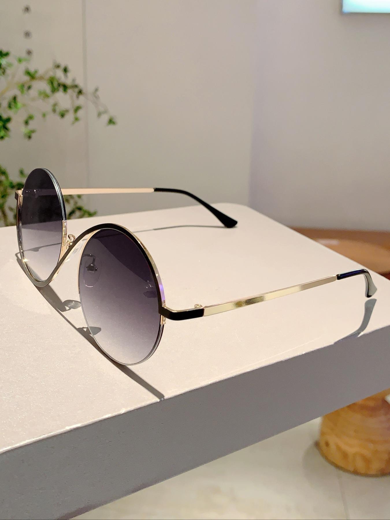 Women's Fashion Round Frame Glasses, Stylish New Design Eyewear for Parties & Daily Use, Elegant Simple Decorative Frames, Trendy Casual Frames, Round Frame Eyeglasses