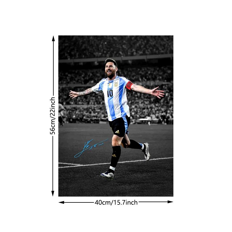 1 piece/set frameless canvas painting print poster, unframed art print, Classic realistic art, Legend Messi Argentina Celebration,perfect gift for football lovers, ideal gift for bedroom, dorm, living room, toilet,dorm hallway, kitchen, wall decoration