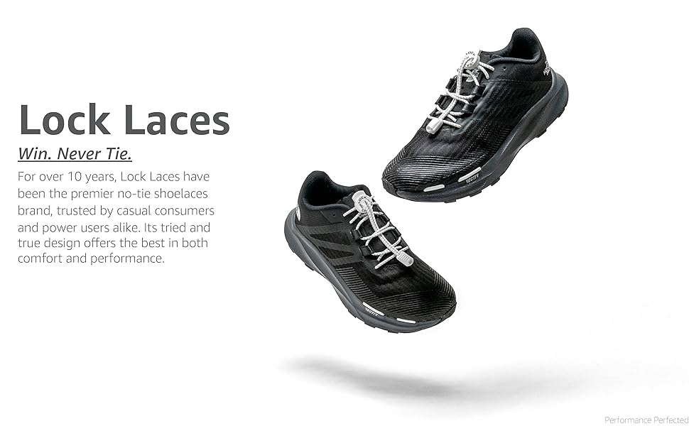 Lock Laces - Elastic No Tie Shoelaces 1 Size Fits All for Kids Adults Tieless Shoe Laces Tennis Shoes Sneakers