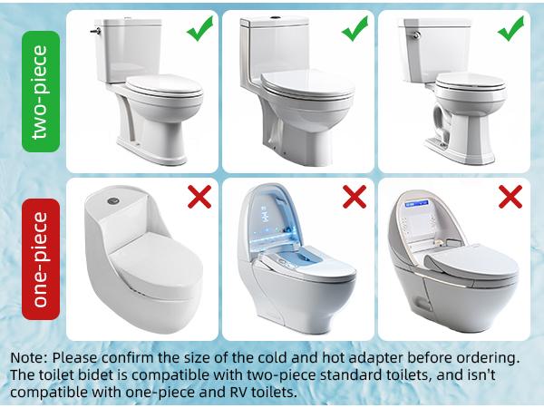 Hibbent Bidet Attachment for Toilet with Self Cleaning Dual Nozzle, Hot and Cold Water Spray Non-Electric Mechanical Toilet Seat Bidet for Rear or Female Washing Sanitizing, Rose Gold